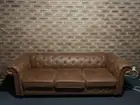 3 seater couch/sofa - Carlotta fantastic furniture, brown, chesterfield looking