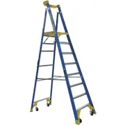 Bailey 8 Step P170-8 Fibreglass Job Station Platform Ladder