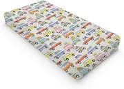 Colorful Classic Car Baby Changing Pad Covers Boy Girl 32''x16'' Retro Car Auto Vehicles Fitted Diaper Change Table Mats Vintage Car Vehicles Transportation Soft Breathable Cradle & Bassinet Sheets