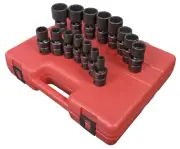 2856 1/2-Inch Drive Universal 12-Point SAE Impact Socket Set, 15 Piece