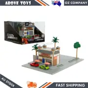 Jada Fast & Furious Toretto's Cafe NanoScene With 2 Vehicles Diecast Model