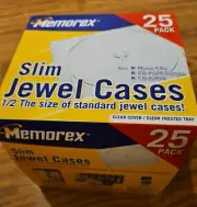Memorex 23-pack Slim Clear Jewel Cases 1/2 size of standard CD DVD