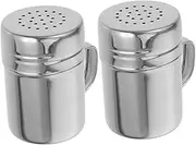 2 Pack Stainless Steel Sifter Jars Flour Strainer Lids Hand Sifter for Baking Cooking