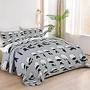 Allenjoy Queen Size Sorcerers Quilt Bedspreads Anime Bed Set Bedding Coverlet Fabric Washable with 2 Pillow Shams SC00230-007