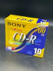 Sony 10 Pack CD-R 700MB 80 Min In Jewel Case 10CDQ80DNS Recordable CD NIP