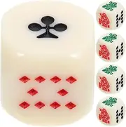 Toyvian 15pcs Birthday Party Games Birthday Party Games Poker Poker Dice Rolling Dice Acrylic