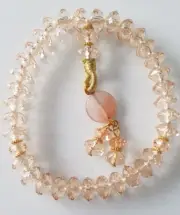 Peach Tasbih Crystal Beads Tasbeeh Misbaha Rosary Worry 33 TASBEEH