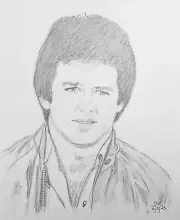 DALLAS PENCIL DRAWING 11X14 PATRICK DUFFY/BOBBY EWING ORIGINAL PORTRAIT SKETCH