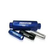 Aeroflow 60 Micron Pro Filter With -8 AN ORB Ports Blue Finish 3-1/2" X 1-1/4"