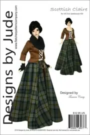 Outlander Scottish Claire Doll Clothes Sewing Pattern for 45.5cm Iplehouse FID