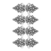 4pcs Sweater Clips, Cape Cloak Clasp Shawl Clips Dress Shirt Brooch Clip(Silver)