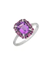 Tiramisu Silver 1.20 ct. tw. Gemstone Ring