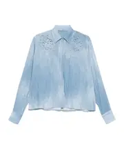 Ermanno Scervino Box-Pleat Shirt IT40 sky blue