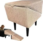 Dog Ramp for Sofa, Dog Stairs for Dogs, 2 in 1 Non-Slip Pet Steps and Foldable Chair, Split Puppy Stairs Pet Supply for Climbing Sofa Chair & High Bed