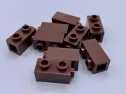 LEGO Parts Lot (9) Reddish Brown Brick, 1 x 1 x 1 2/3 w Studs Side ~ No 32952