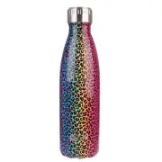 Oasis Kids Insulated Stainless Steel Drink Bottle (500ml) Rainbow Leopard