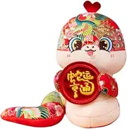 Snake -Filled Animal Toys Animal -Filled Snake Figure Plush Snake Doll for The Chinese New Year, Flower, 25cm