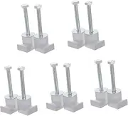 MUCKLILY 10pcs Silver Aluminum Toolbox Clamps Durable Tie Downs for Pickup Trucks Lightweight and Reliable Mounting Accessories for Tool Storage and Maintenance