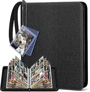 Namioka Trading Card Binder with 900 Card Positions 50-Page Detachable Card Album 9 Pocket Card Sports Card Binder Football Baseball Game Cards (Black Nine Pockets)