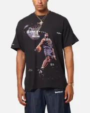 [MITCHELL & NESS] Mitchell & Ness Toronto Raptors Vince Carter Air Canada T-shirt Overdyed Black - Size L L Overdyed Black