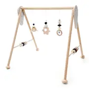 Hess Spielzeug 60cm Wooden Activity Play Gym Toy Baby/Infant 0m+ Natural Black