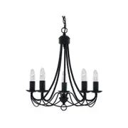 Lexi Lighting Zanzibar Chandelier Light - Black 46 cm