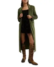 Free People Hailey Velvet Duster Coat XL