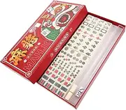 HOOTNEE 1 Set Travel Mini Mahjong Set Portable Mahjong Game Kit for Parties Home Outdoor and Camping Compact Design with Complete Accessories for Family Gatherings and Fun