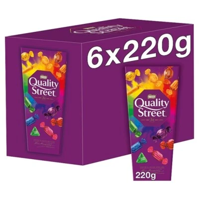 6x Quality Street Milk Chocolate Box 220g (6 full boxes)