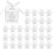 30 Pcs Easter Treat Boxes, Decorative Gift Box Treat, 2 x 2 x 3.1 inches Candy Boxes, Candy Cookie Gift Box for Spring Party Easter Supplies(Ivory)