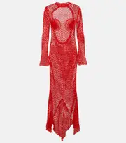 [Ferragamo] Ferragamo Net maxi dress AU 16 red