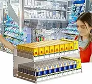 Cigarette Exhibitor - Acrylic Showcase, with Installation Accessories, Automatic Shelf for Cigarette Thrust Tray, Cigarette Exhibition Box (92x29x30cm)
