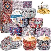 Scented Candles Gift Set for Women,XIULIUU 9 Pack Aromatherapy Candle for Home Scented,Natual Soy Candles Gifts for Anniversary, Birthday, Mother's Day, Bath,Spa, Meditation