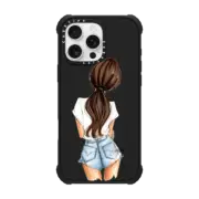 iPhone 16 Pro Max Ultra Impact Case MagSafe Compatible Solitude (Fair Complexion, Brunette) Fashion Illustration Case