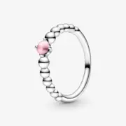 Authentic Pandora October Petal Rose Ring size (56) 7.5