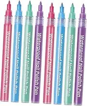 BATHVEVE 8Pcs Nail Art Pens Nail Liner and Drawing Tools for for Creating Dots Lines and Floral Patterns Salon