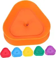LALADEFIEE 6pcs Plastic Card Holders Triangle Shaped Poker Card Holders Tray for Boys and Girls Parties