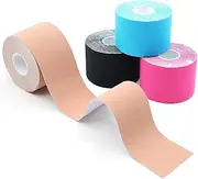 4 Rolls - Waterproof Breathable Elastic Muscle Support Exercise Band, Exercise, Pain Relief And Physiotherapy, Knee, Elbow Pain Relief, 2 "x 5 M Eters Per Roll (4 Colors)