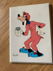 GOOFY WOOD PLAQUE . CAN BE HUNG ON WALL
