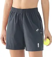 [Cosmolle] Lightweight Hiking Cargo Shorts Womens Quick Dry Athletic Shorts for Camping Golf with Zipper Pocket Water Resistant