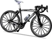1:10 Scale Die-Cast Alloy Mini Mountain Bike Bicycle Model Toy Desktop Decoration Crafts for Cycling Lovers Bike Racers Athletes Children Boys and Girls (Black)