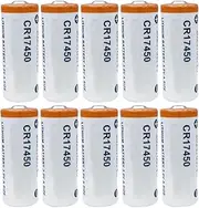 HOUYIBO 10PCS CR17450 3V Household Batteries 2200mAh Replacement with Long-Lasting Power Non-Rechargeable Lithium Battery for Alarm System