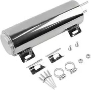 Lyaciomn 3X10 Inch Radiator Overflow Tank Bottle Coolant Overflow Tank Universal Car Supplies Accessories, Silver, 500393497A2