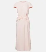 [McQueen] McQueen Crêpe midi dress AU 4 pink