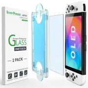 (2pack) amFilm Nintendo Switch OLED OneTouch Glass Screen Protector (2021)