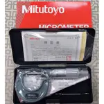 台灣現貨量具 日本MITUTOYO 103-129 外徑測微器 測定範圍0-25MM 解析度0.001MM 外徑分厘卡