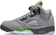 [Nike] Jordan Boy's Air Jordan 5 Retro (Big Kid) Silver/Green Bean/Flint Grey 6 Big Kid M