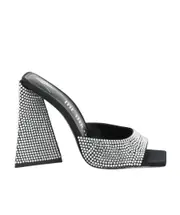The Attico Devon Embellished Slip-On Mules 36 Black