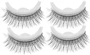 PLAFOPE 2 Pairs Self Adhesive False Eyelashes Natural Look Makeup Eyelashes for Parties Events Everyday Wear Comfortable Fluffy Easy to Apply Eye Decor