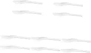 10 Pcs Fruit Ball Picker Metal Spoons Grapefruit Spoon Kiwi Slicer Grapefruit Spoons Stirring Spoon Peel Plastic White Kitchen Spoon Kiwi Eating Spoon Cake Spoon(17.5X2.5X1.3CMx5pcs)
